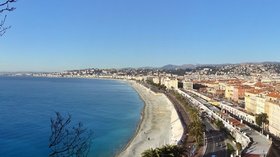Nice France panorama (© By Rafael Puerto (Own work) [CC BY-SA 4.0 (http://creativecommons.org/licenses/by-sa/4.0)], via Wikimedia Commons (original photo: https://commons.wikimedia.org/wiki/File:Nice_France_panorama.jpg))