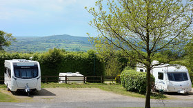 Lickpenny B Deluxe Pitches - View over Riber from our B deluxe pitches (© Lickpenny)