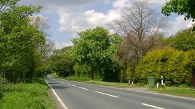 Toward Cherry Burton crossroad on B1248 near the caravan site (© © Copyright Martin Dawes (https://www.geograph.org.uk/profile/30816) and licensed for reuse (http://www.geograph.org.uk/reuse.php?id=1877075) under this Creative Commons Licence (https://creativecommons.org/licenses/by-sa/2.0/).)