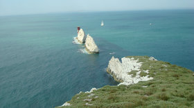 The Needles - Visit the Isle of Wight and see the Needles, the iconic chalk rocks in the Solent  (© Kate Taylor)