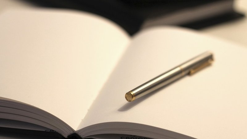 Pen on a notebook