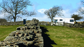 Visit Hadrian's Wall  - Walk along Hadrian's Wall and see Roman ruins during your tent camping, motorhome and caravan holidays in Northumberland, based at Border Forest Caravan Park (© Practical Motorhome / Caravan Sitefinder)