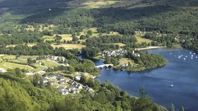 Kenmore aerial photograph of the area near the caravan site - Kenmore and Loch Tay