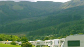 Lovely view on the caravan site and the mountain views