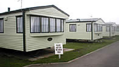 Static caravans on the site