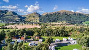 Stunning views of the Ochils at The Woods Caravan Park