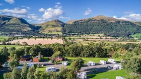 Stunning views of the Ochils at The Woods Caravan Park