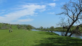 River in Merseyside near the caravan site