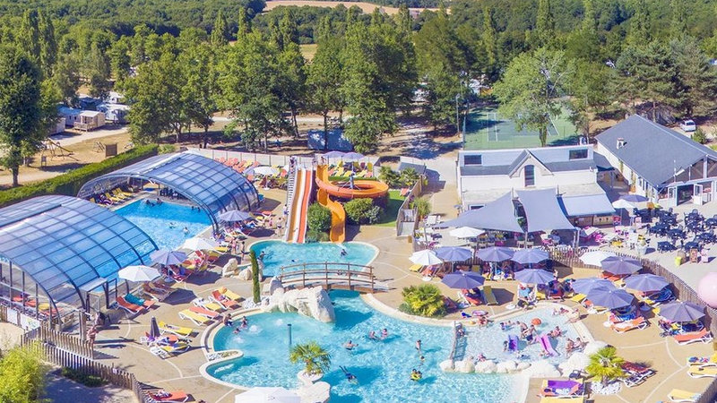 The water park at Parc du Val de Loire holiday park, France