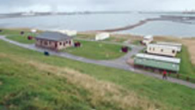 View on the caravan park from the top