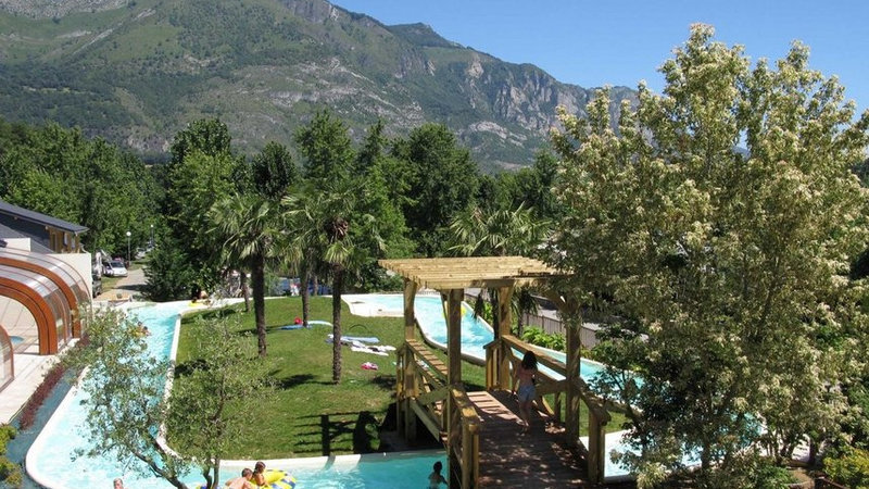 Les Trois Vallees campsite in the the Pyrenees mountains