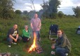 Lads round the campfire