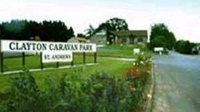 Sign for the caravan park