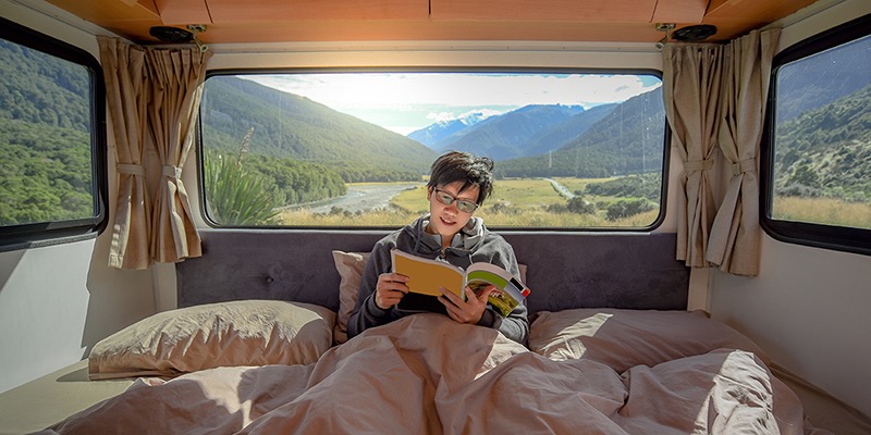 Best books on caravanning - A nice spot for reading