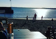 The view from Sam's on the Beach restaurant at Polkerris