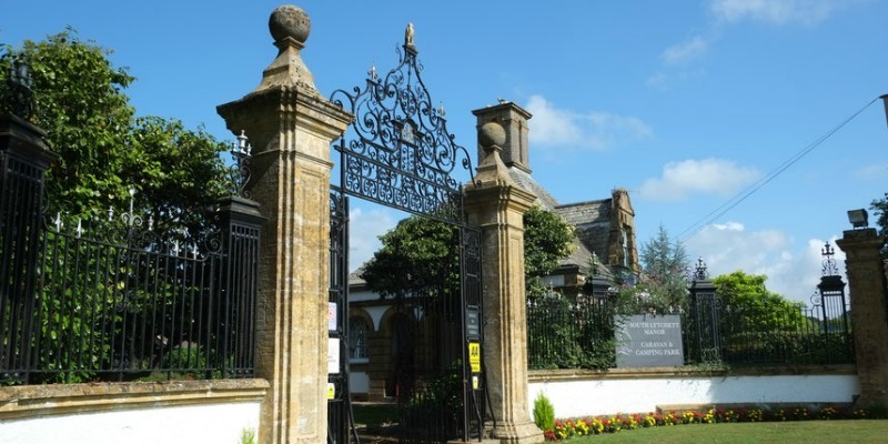 South Lytchett Manor, Dorset - Front gates at South Lytchett Manor