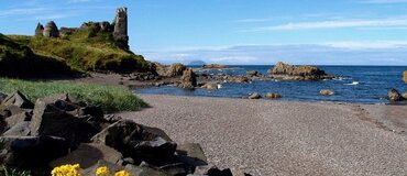 The Ranch Holiday Park - Dunure Castle and beach, near The Ranch Holiday Park, Ayrshire. A day 2 highlight of this road trip.