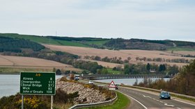 A9 near Dingwall, Ross and Cromarty near the caravan site (© By Phillip Capper from Wellington, New Zealand [CC BY 2.0 (http://creativecommons.org/licenses/by/2.0)], via Wikimedia Commons (original photo: https://commons.wikimedia.org/wiki/File:A9_near_Dingwall,_Ross_and_Cromarty,_Scotland,_18_April_2011_-_Flickr_-_PhillipC.jpg))