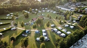 Aerial view_1 - Aerial view of the main camping area at Applewood Countryside Park