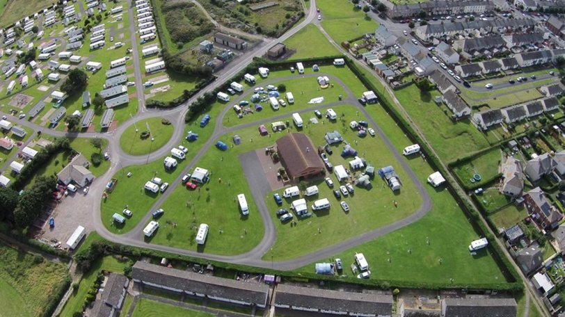 Silloth touring park - Aerial view of Hylton Park, Silloth