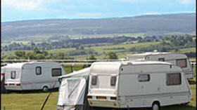 Picture of Hexham Racecourse Caravan Site, Northumberland, North of England - The view of the Hexham Racecourse Caravan Site 