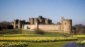 Alnwick Castle (© By Phil Thomas (originally posted to Flickr as the castle) [CC BY 2.0 (http://creativecommons.org/licenses/by/2.0)], via Wikimedia Commons (original photo: https://commons.wikimedia.org/wiki/File:Alnwick_Castle_02.jpg))