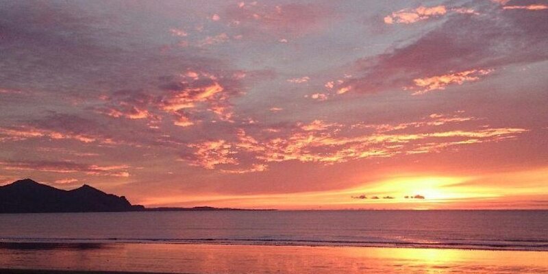 Dinlle Caravan Park at Sunset Dinlle Caravan Park at Sunset