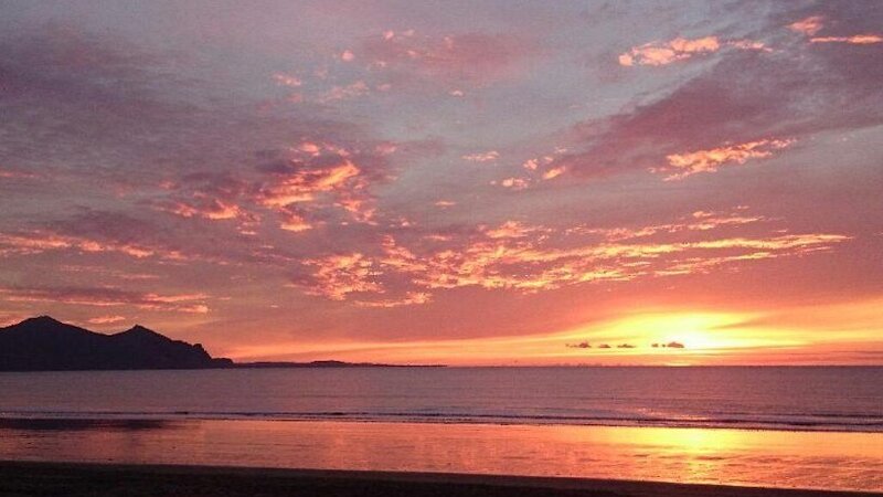 Dinlle Caravan Park at Sunset