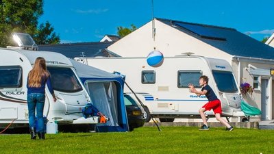 Our touring pitches on the caravan park