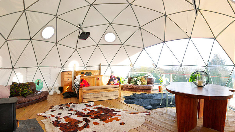Interior of the glamping accomodation