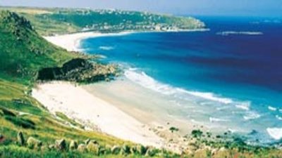 Surroundings of Trevedra Farm Caravan and Camping Site, Cornwall, South West England - Beach near the park