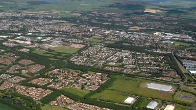 Glenrothes Aerial Picture of the area near the caravan park