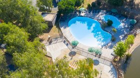 Family holidays in France - The swimming pool at Camping Bordeaux Lac in France