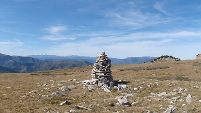 In the region of Pyrenees Orientales: Cairn et panorama, Pla Guillem, Pyrénées orientales (© By El Caro (Own work) [CC BY-SA 3.0 (http://creativecommons.org/licenses/by-sa/3.0)], via Wikimedia Commons (original photo: https://commons.wikimedia.org/wiki/File:Cairn_et_panorama,_Pla_Guillem,_Pyr%C3%A9n%C3%A9es_orientales.jpg))