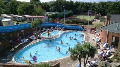 The outdoor pool at Lower Hyde