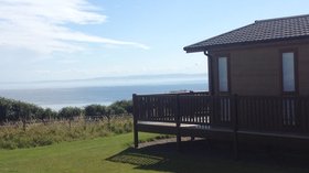 Lodge and view on the caravan park